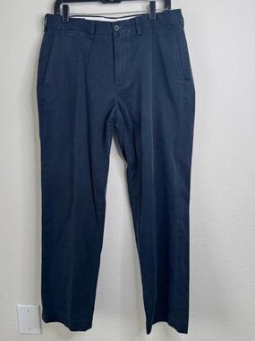 Vintage Polo Ralph Lauren Preston Pants 34x32 Navy Blue Chino 90s Y2K Classic
